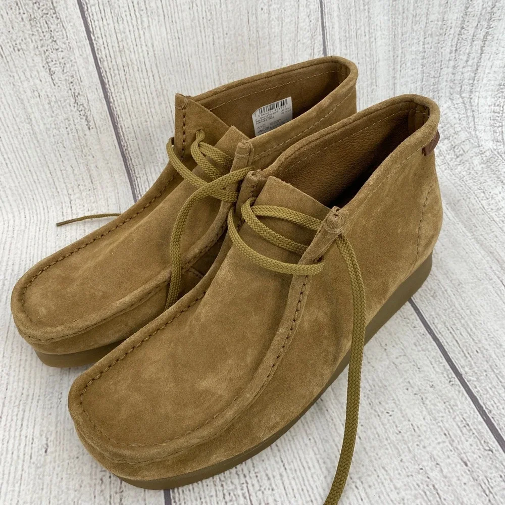 Clarks Wallaston Boot Mens 11.5 Dark Sand Suede Moc Toe Chukka Ankle Gorpcore